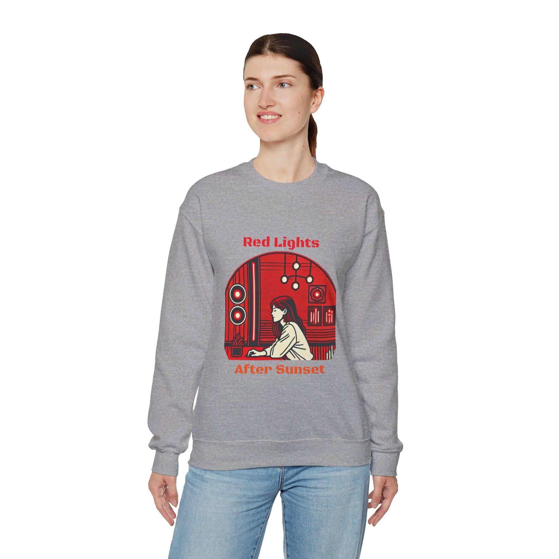 Red Lights After Sunset Woman's Sweatshirt - My Higher Being