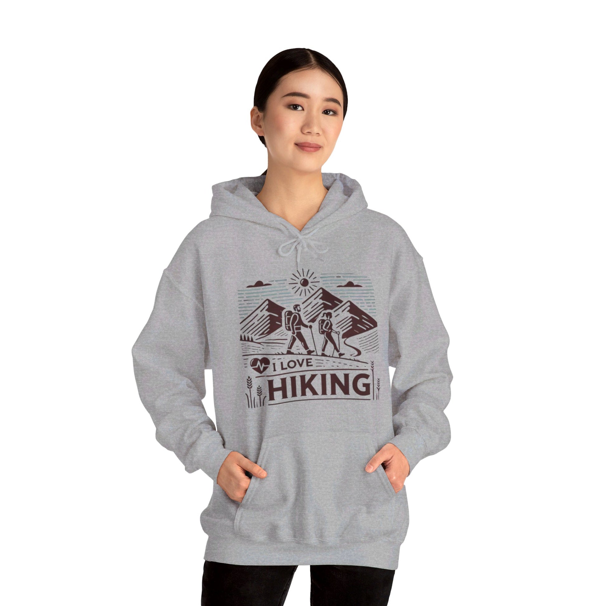 I Love Hiking Couples' Hoodie - My Higher Being