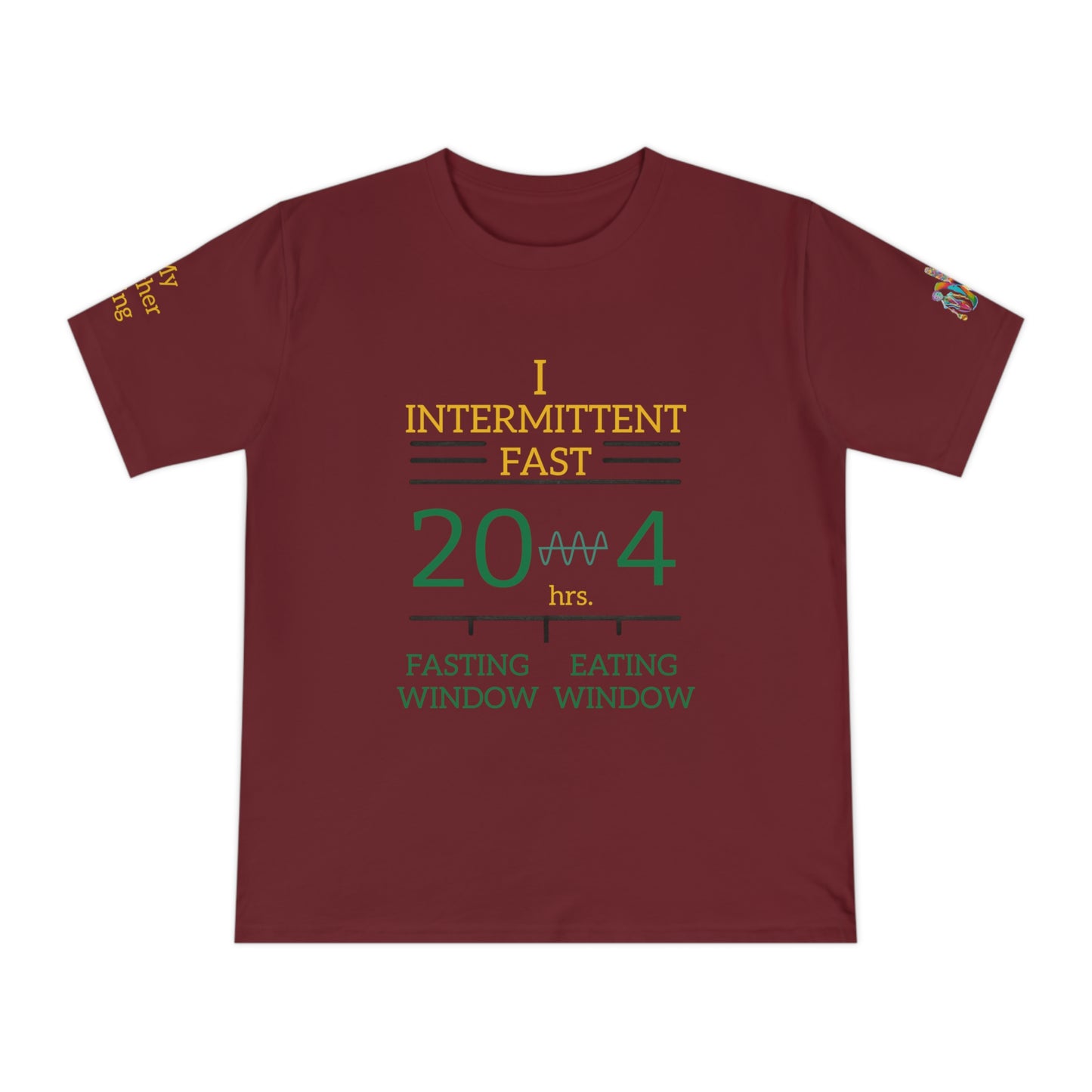 'I Intermittent Fast_20 - 4' (MHB EDITION)_100% Organic Cotton Jersey T-Shirt - My Higher Being