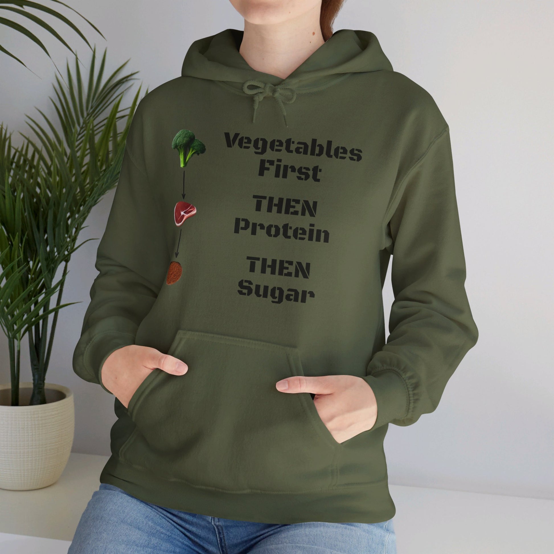 Vegetables First Hoodie - My Higher Being