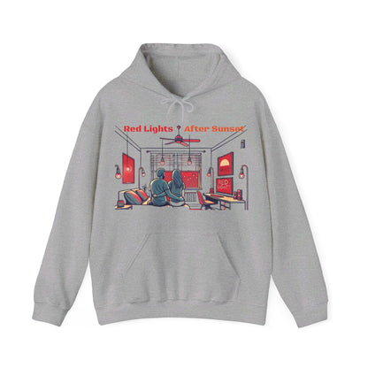 Red Lights After Sunset Couples' Hoodie - My Higher Being