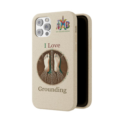 'I Love Grounding'_Plastic Free Biodegradable Phone Case
