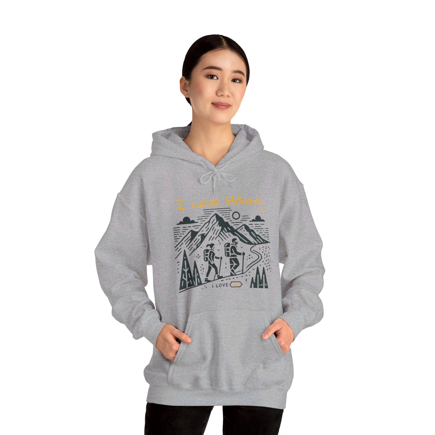 I Love Hiking Couples' Hoodie - My Higher Being