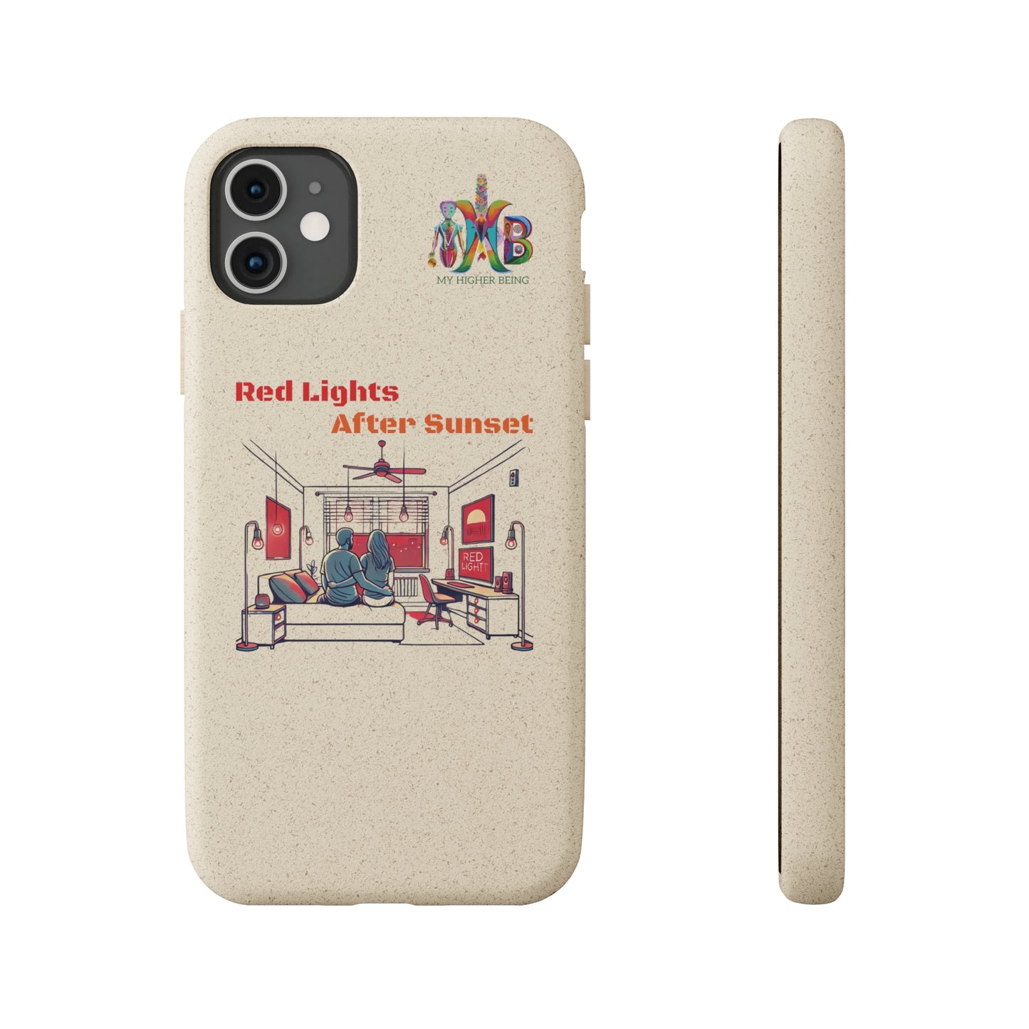 'Red Lights After Sunset'_Plastic Free Biodegradable Phone Case (MHB Edition) - My Higher Being