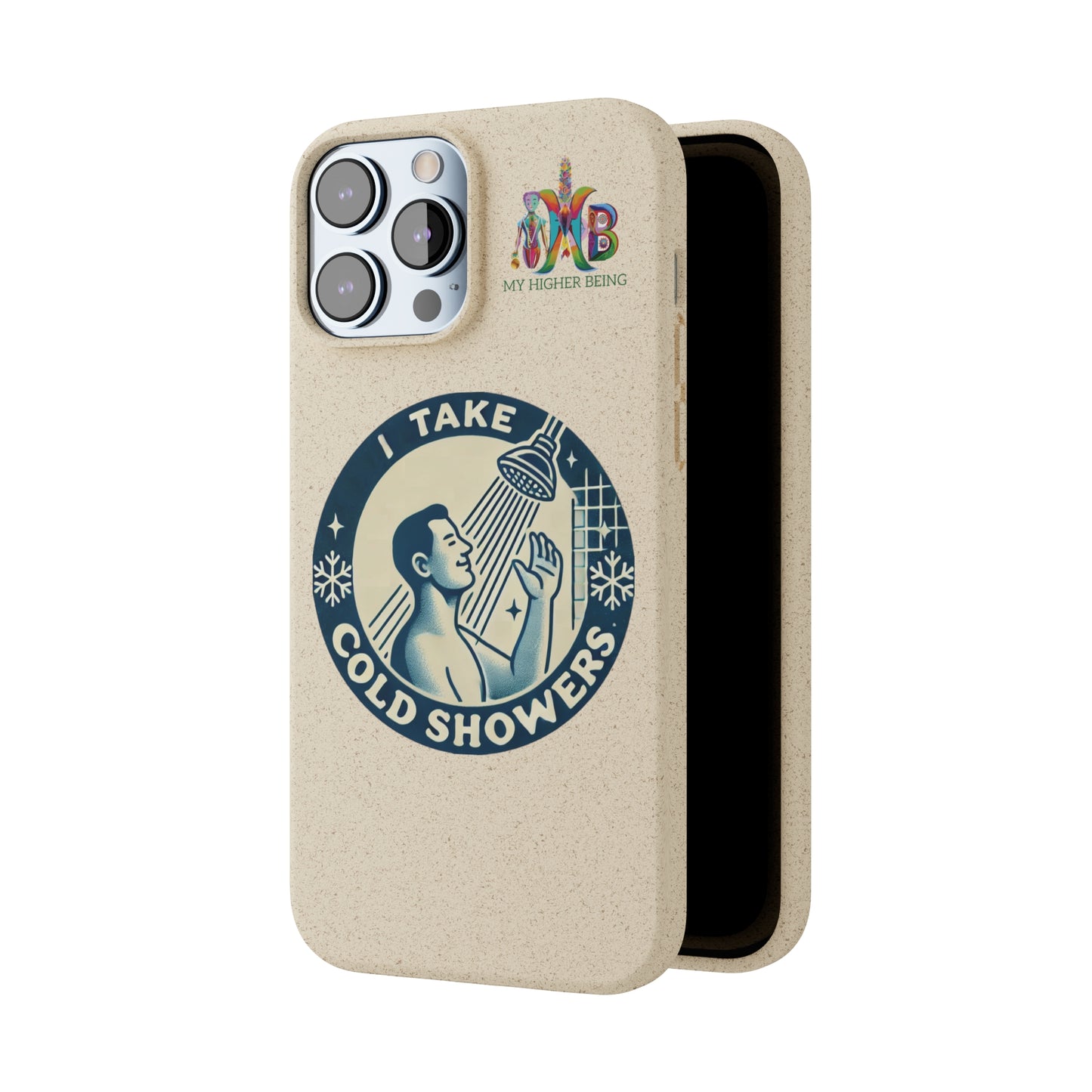 I Take Cold Showers — Plastic Free Biodegradable Phone Case — Design 2