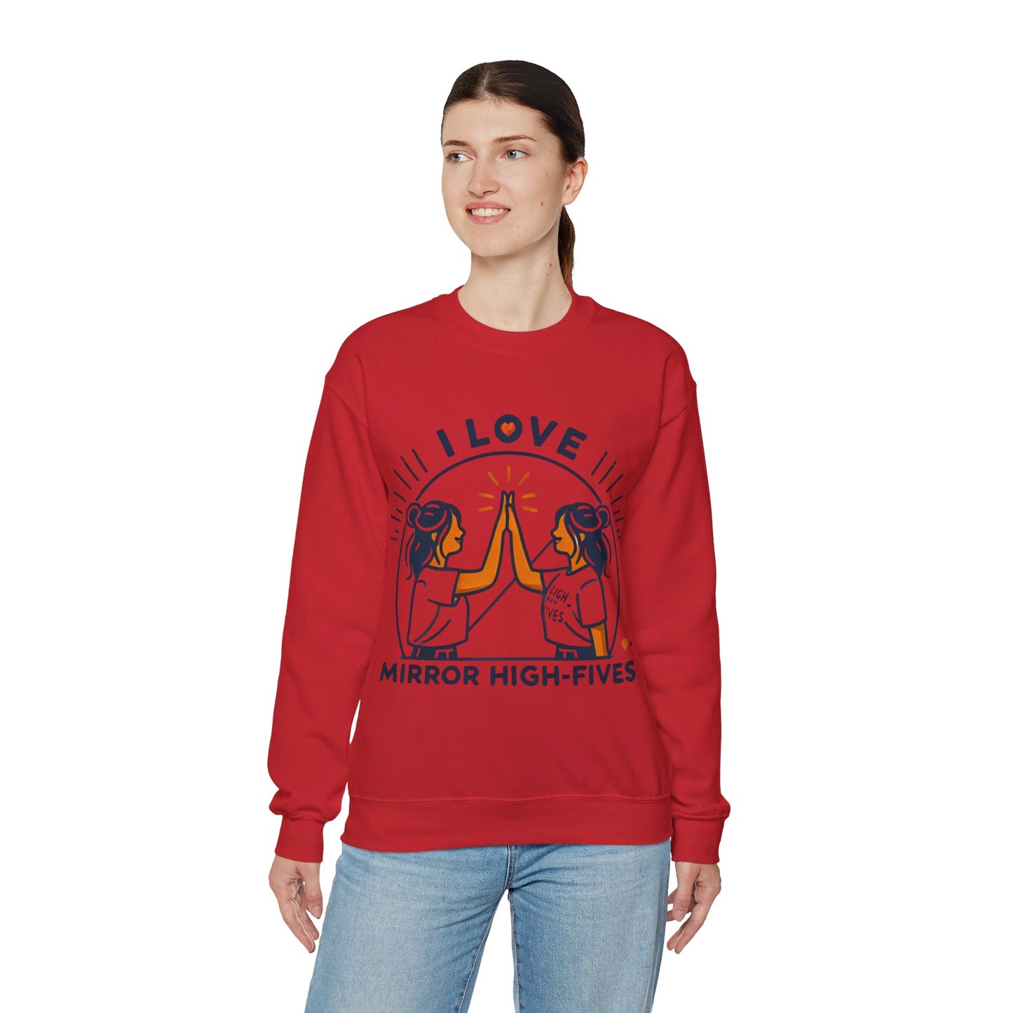 I Love Mirror High Fives Woman's Sweatshirt - My Higher Being