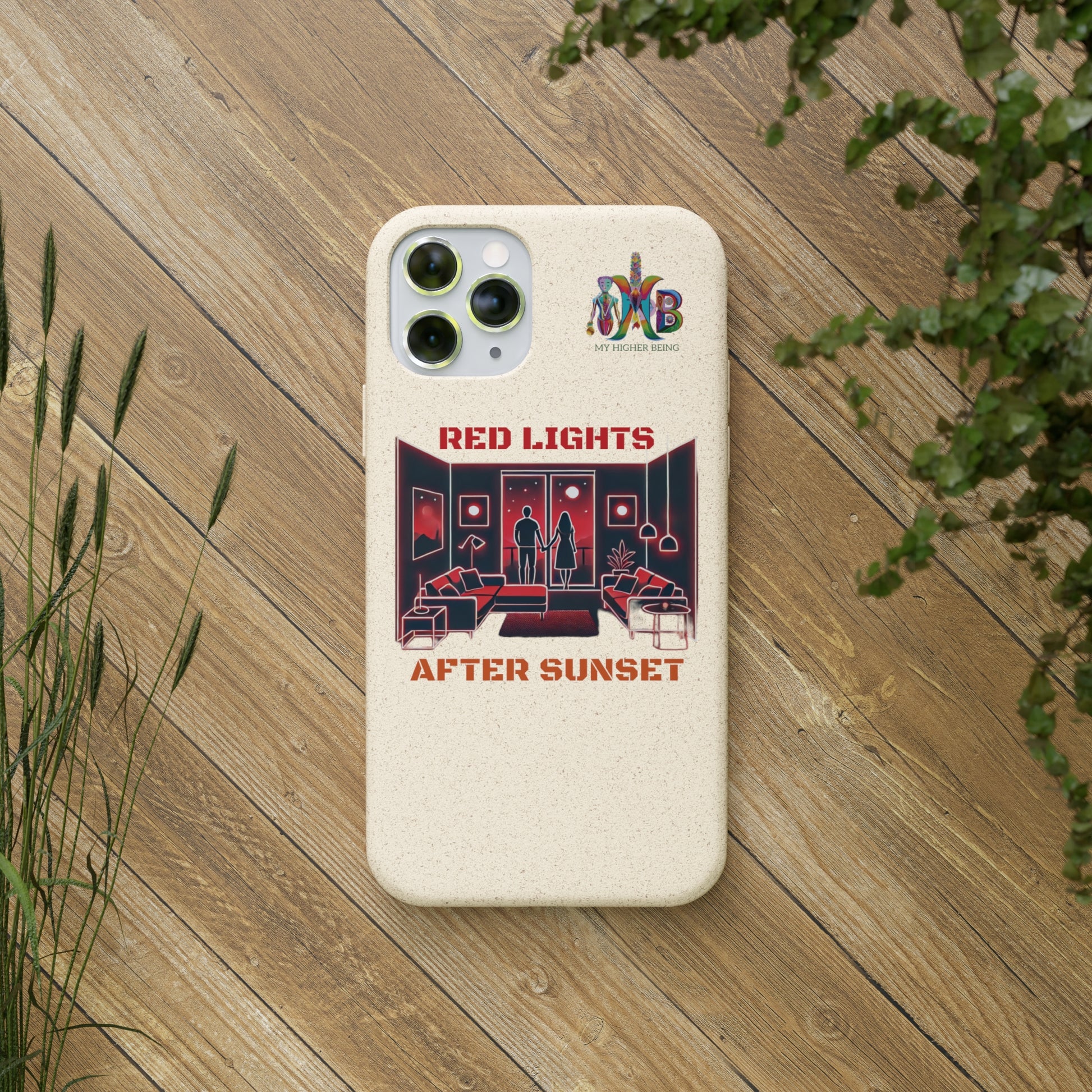 'Red Lights After Sunset'_Plastic Free Biodegradable Phone Case (MHB Edition) - My Higher Being