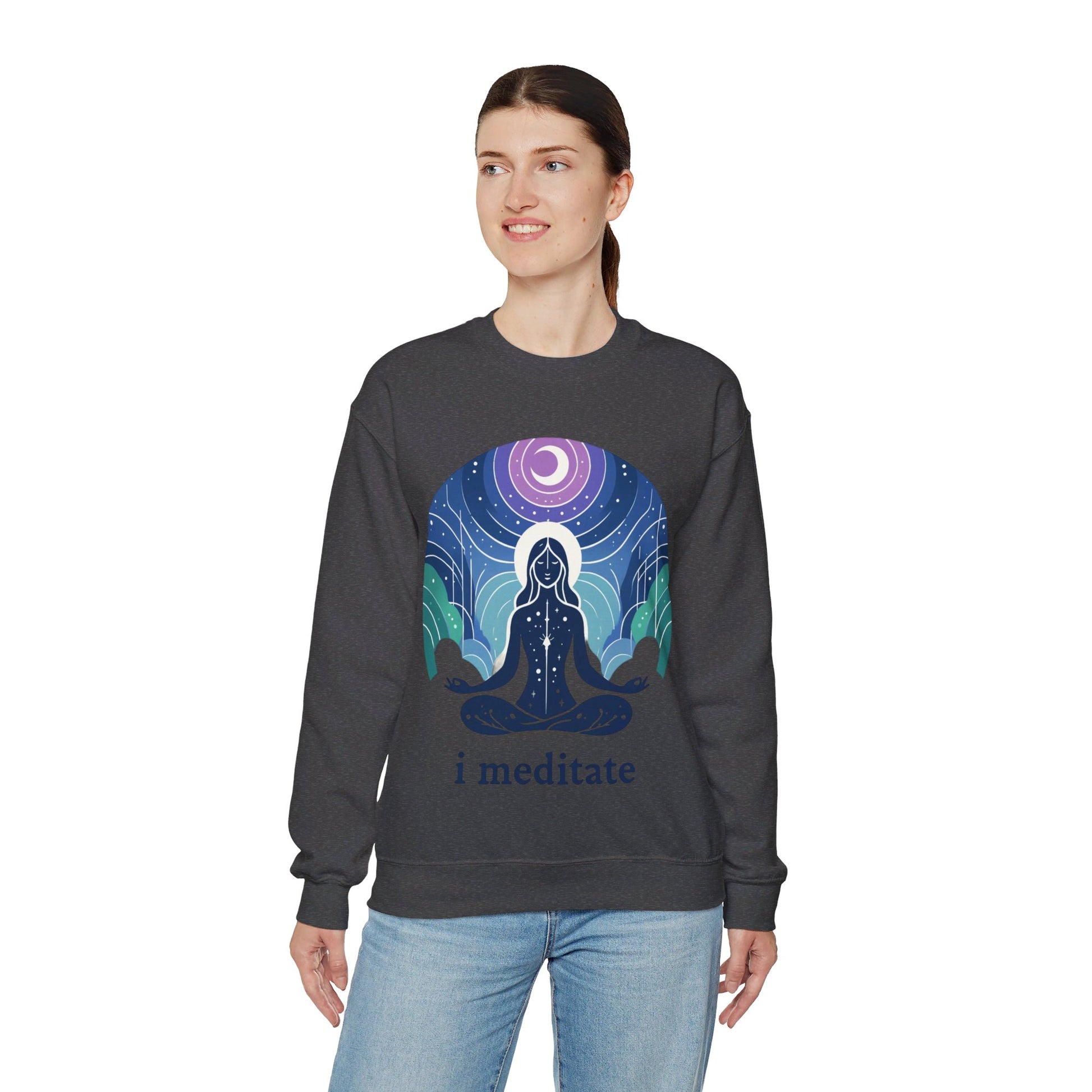 I Meditate Woman's Sweatshirt - My Higher Being