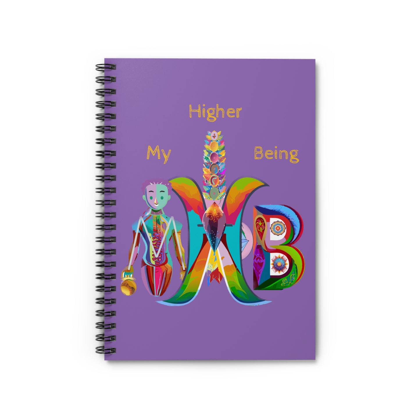 My Higher Being_Spiral Notebook - Ruled Line_Light Purple - My Higher Being