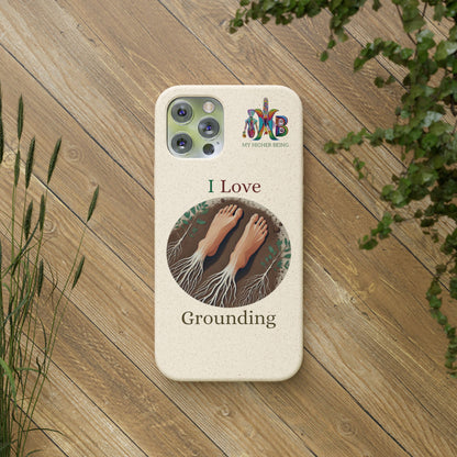 'I Love Grounding'_Plastic Free Biodegradable Phone Case