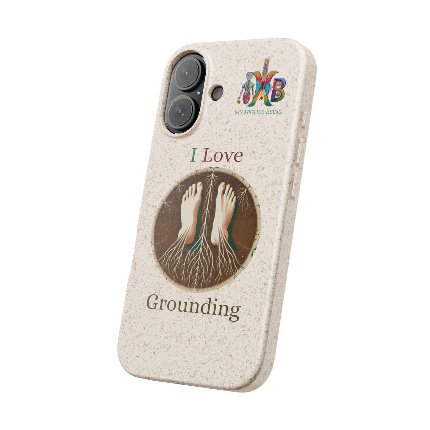 'I Love Grounding'_Plastic Free Biodegradable Phone Case