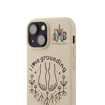 'I Love Grounding'_Plastic Free Biodegradable Phone Case