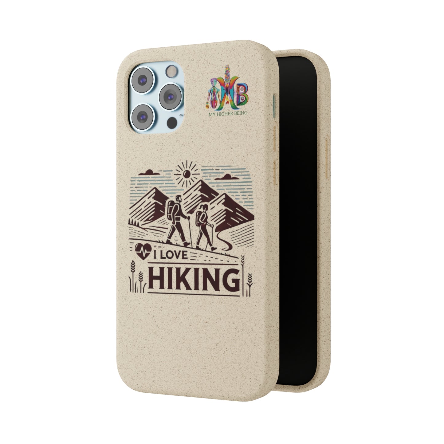 'I Love Hiking'_Plastic Free Biodegradable Phone Case (MHB Edition) - My Higher Being