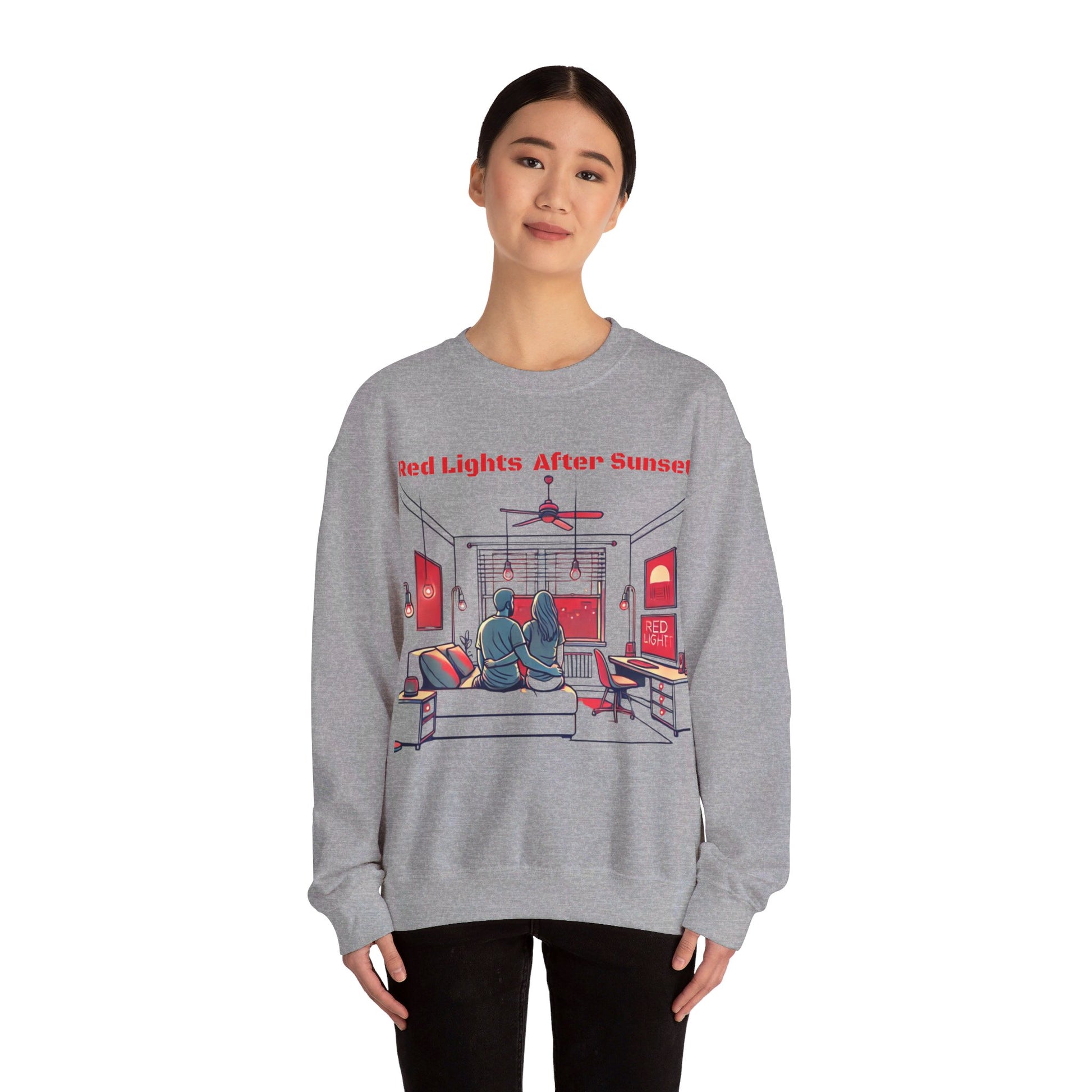 Red Lights After Sunset Couples' Sweatshirt - My Higher Being