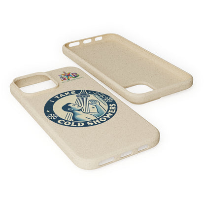 I Take Cold Showers — Plastic Free Biodegradable Phone Case — Design 2