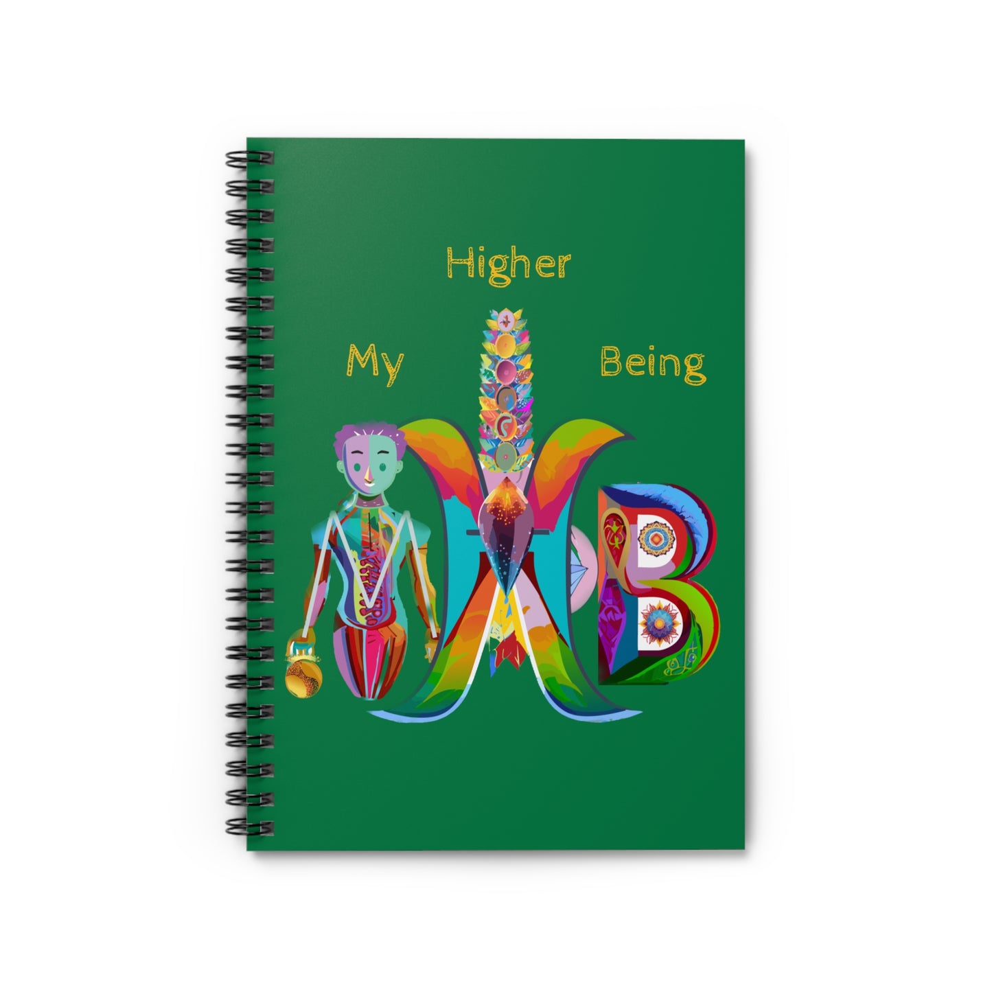 My Higher Being_Spiral Notebook - Ruled Line_Green - My Higher Being