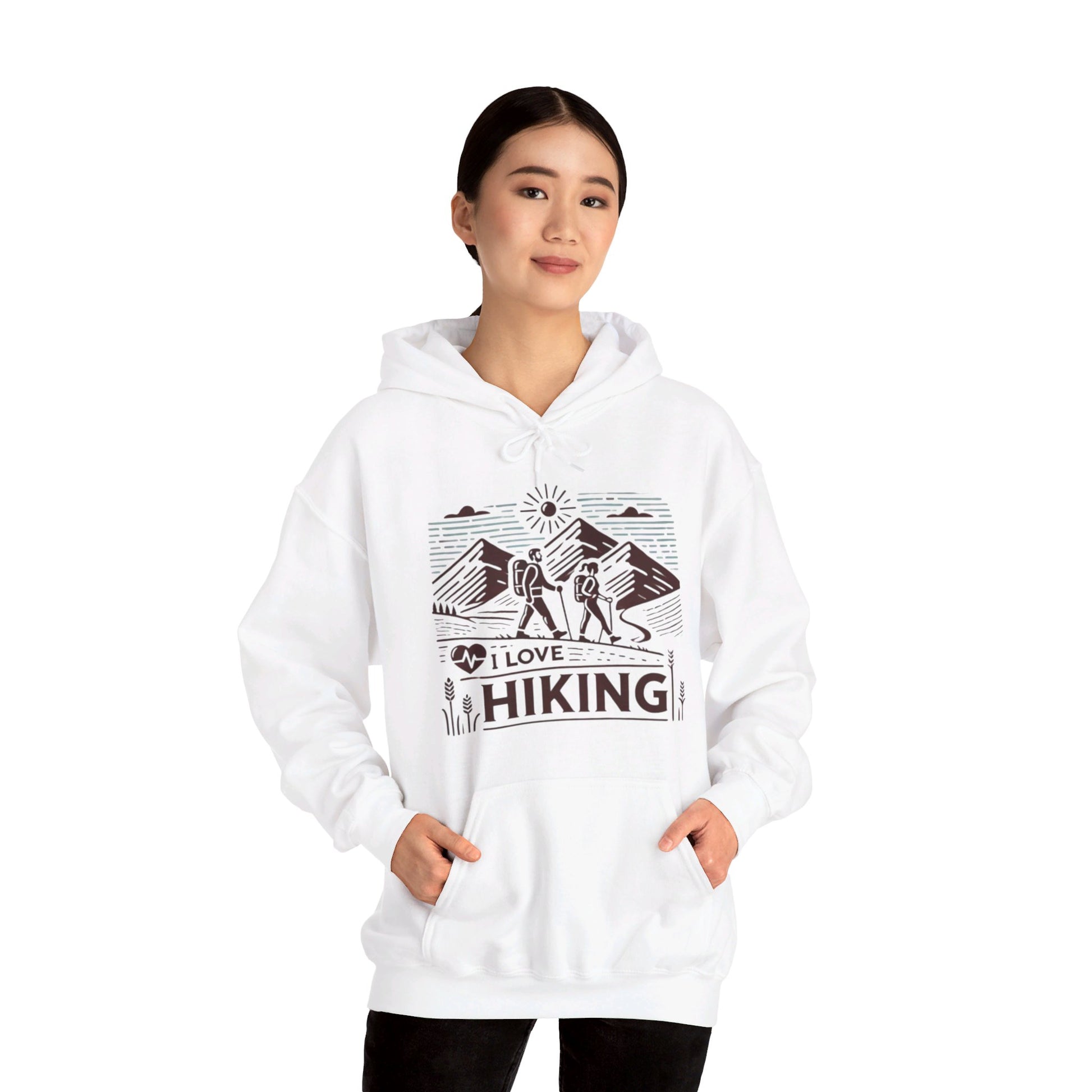 I Love Hiking Couples' Hoodie - My Higher Being