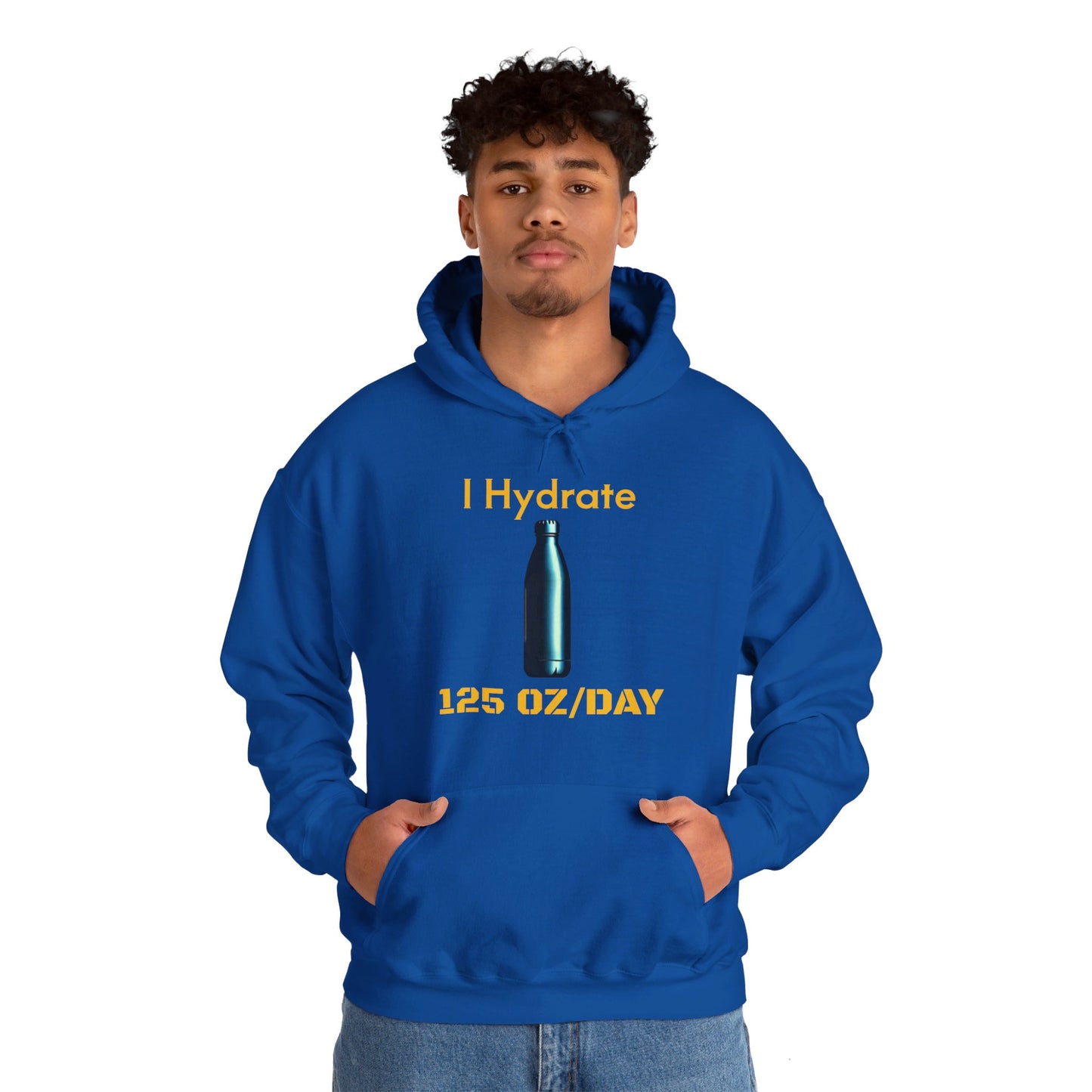 I Hydrate Man's Hoodie_125 oz/day - My Higher Being