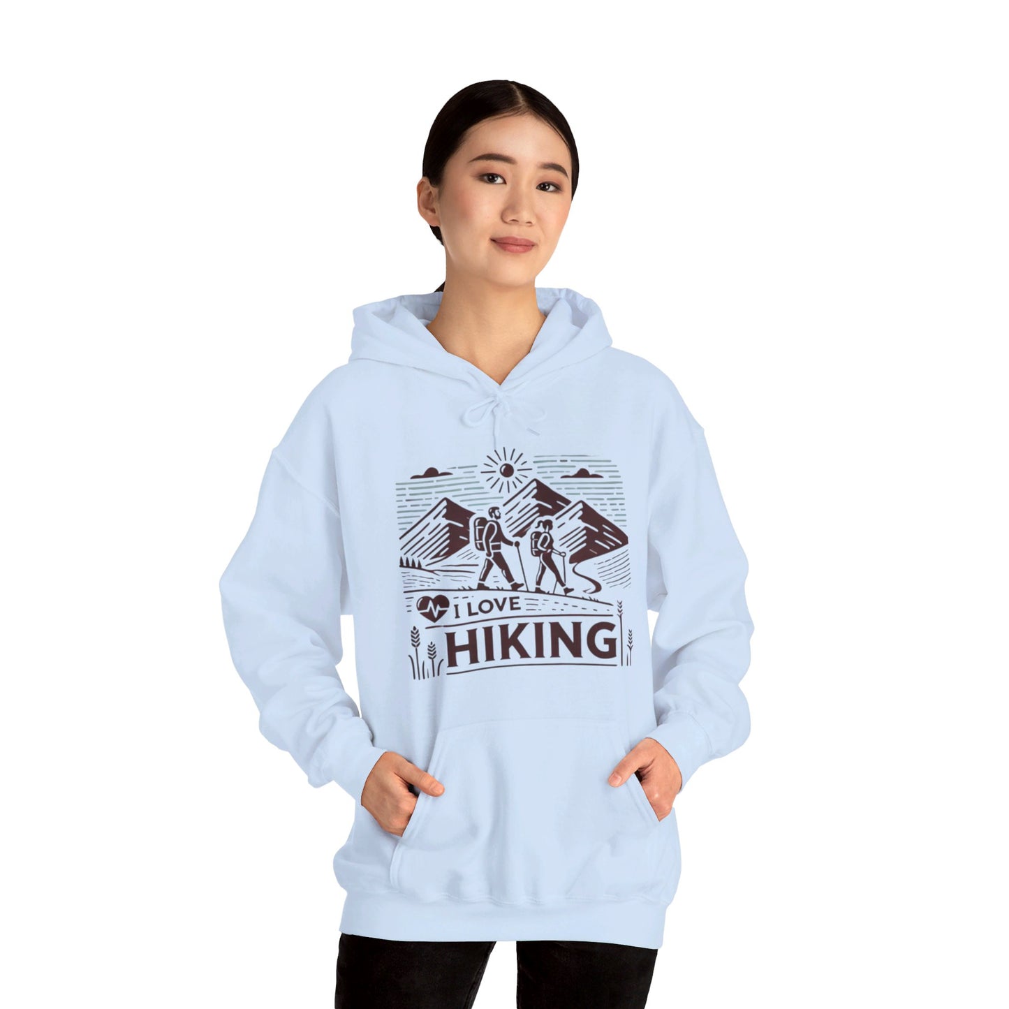 I Love Hiking Couples' Hoodie - My Higher Being