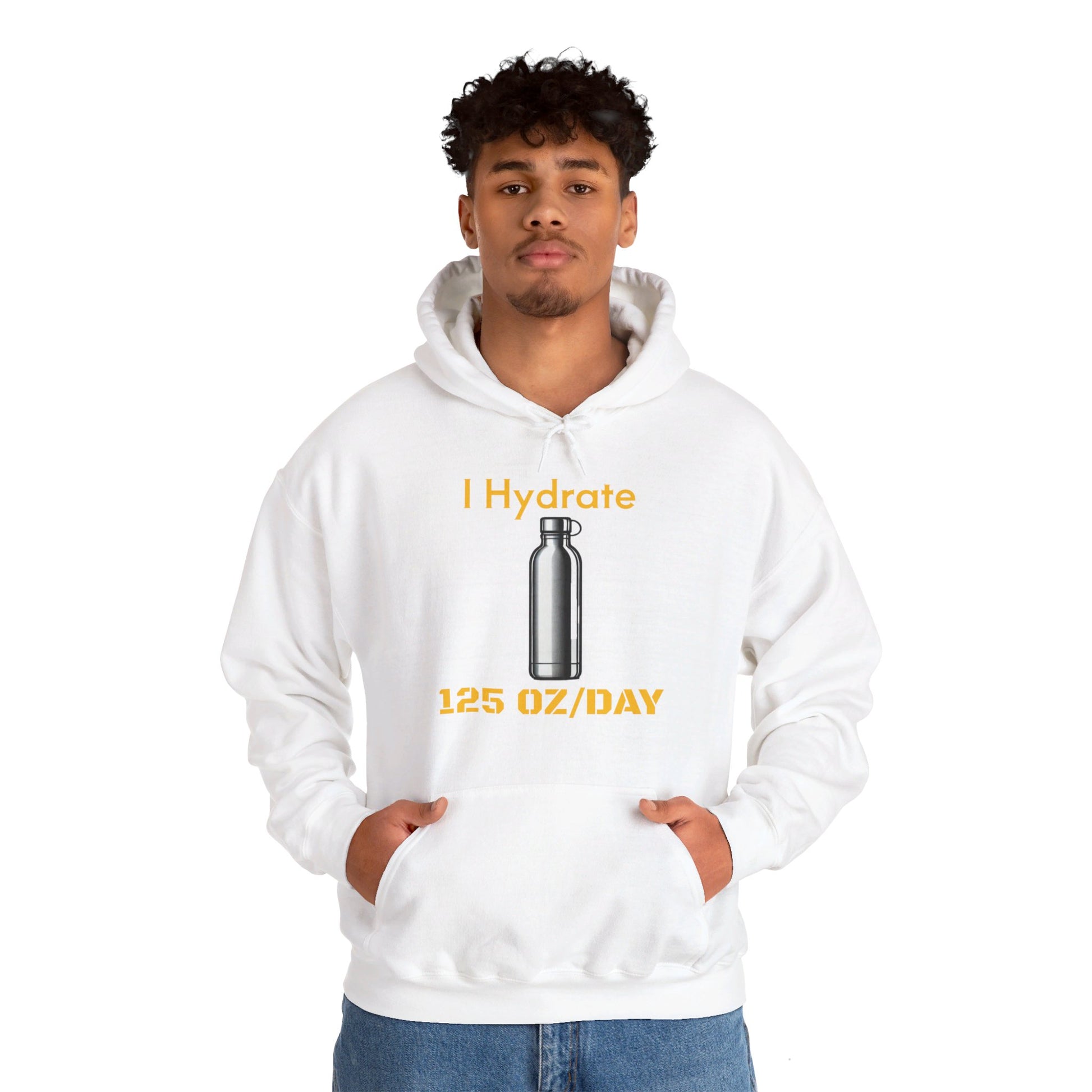 I Hydrate Man's Hoodie_125 oz/day - My Higher Being