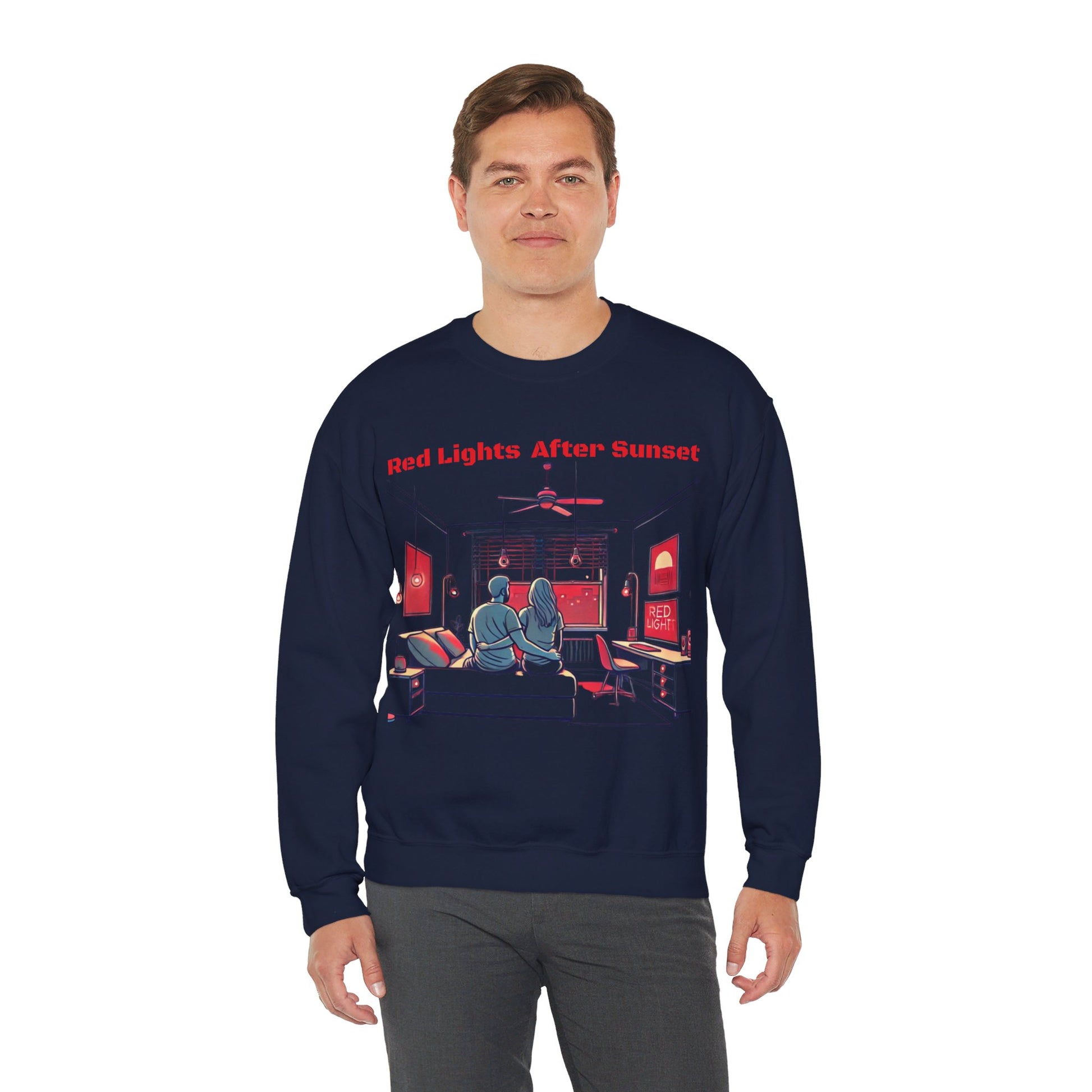 Red Lights After Sunset Couples' Sweatshirt - My Higher Being