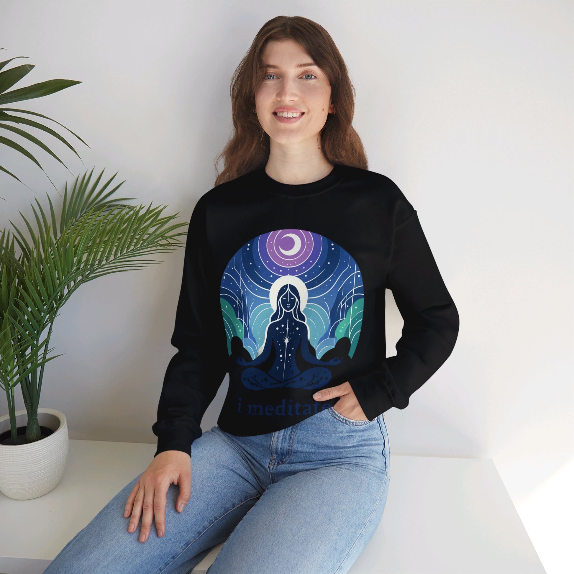 I Meditate Woman's Sweatshirt - My Higher Being