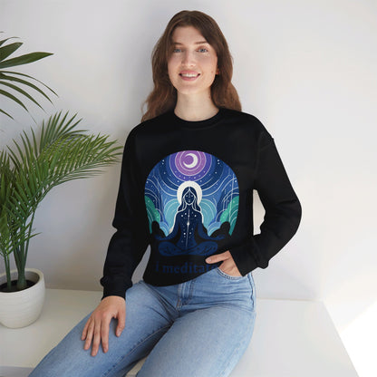 I Meditate Woman's Sweatshirt - My Higher Being