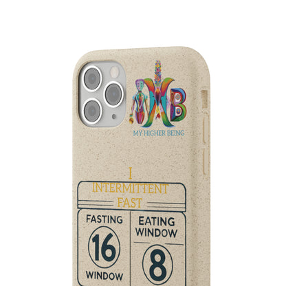 'I Intermittent Fast_16-8'_Plastic Free Biodegradable Phone Case (MHB Edition)