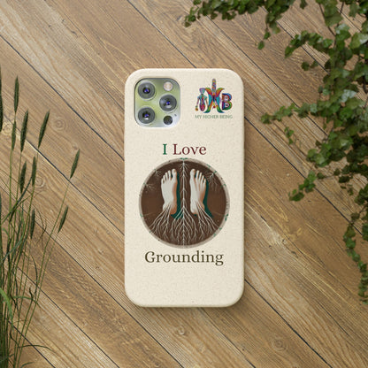'I Love Grounding'_Plastic Free Biodegradable Phone Case