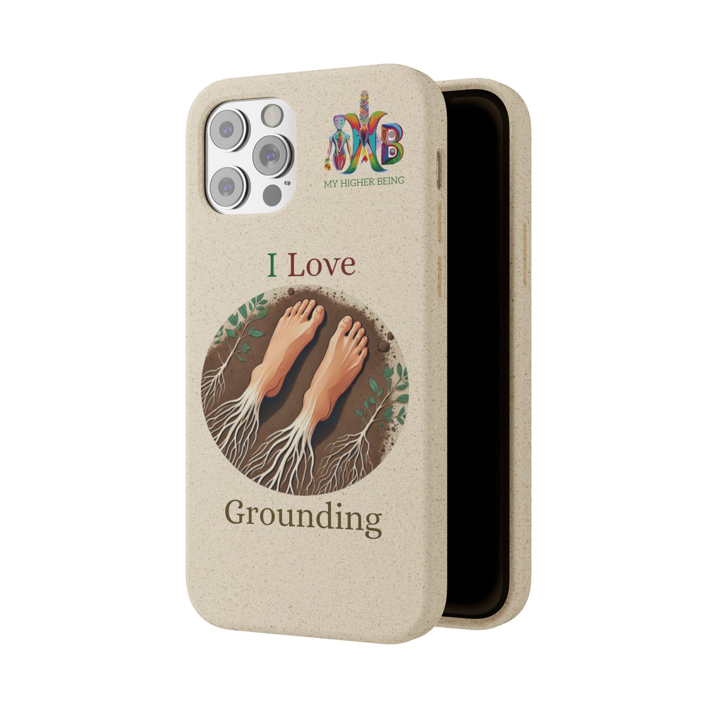 'I Love Grounding'_Plastic Free Biodegradable Phone Case