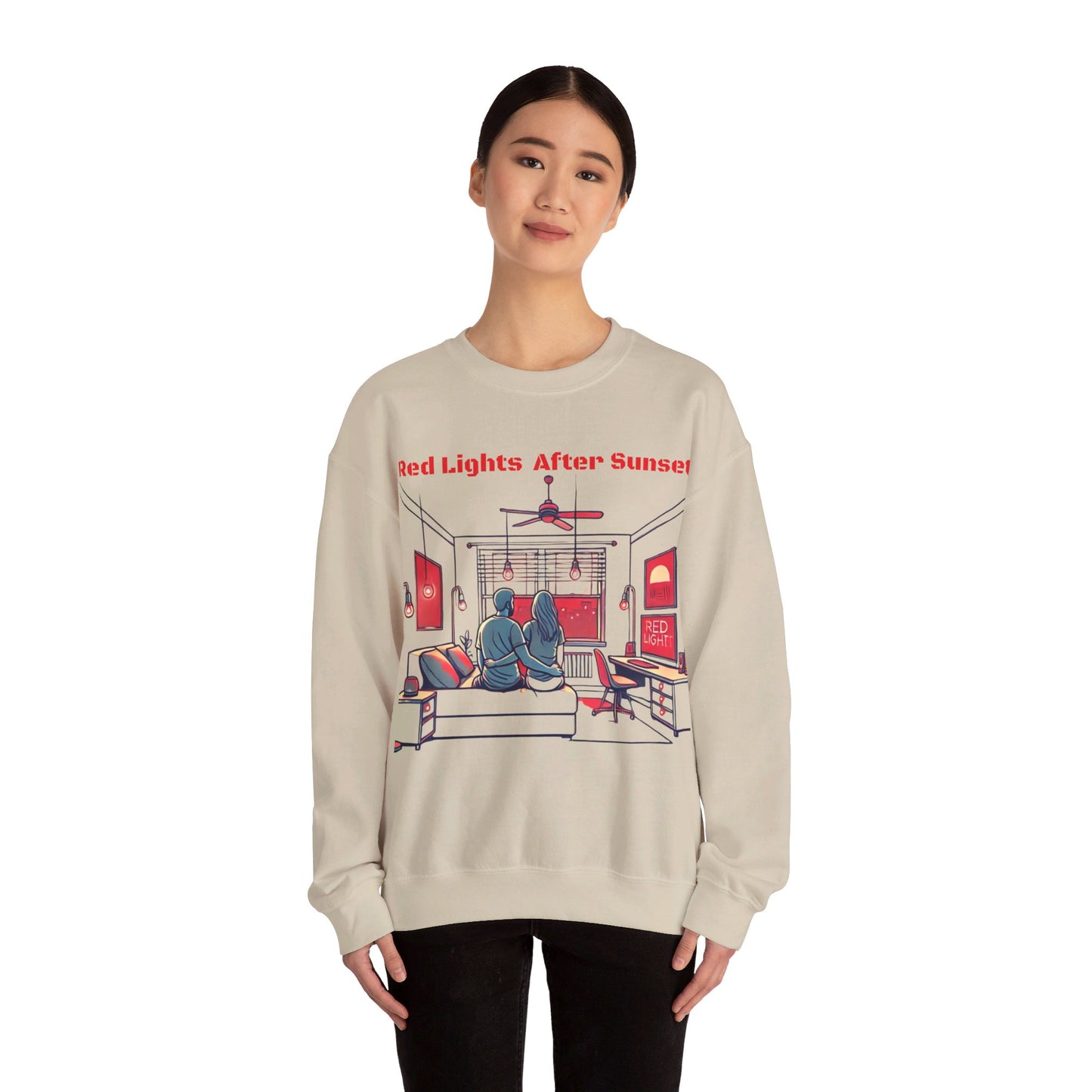 Red Lights After Sunset Couples' Sweatshirt - My Higher Being