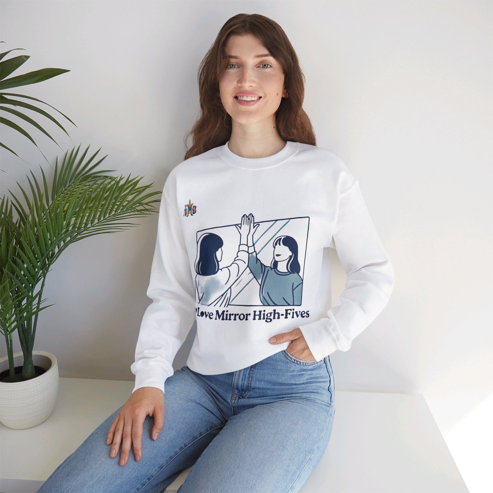 I Love Mirror High Fives Woman's Sweatshirt - My Higher Being