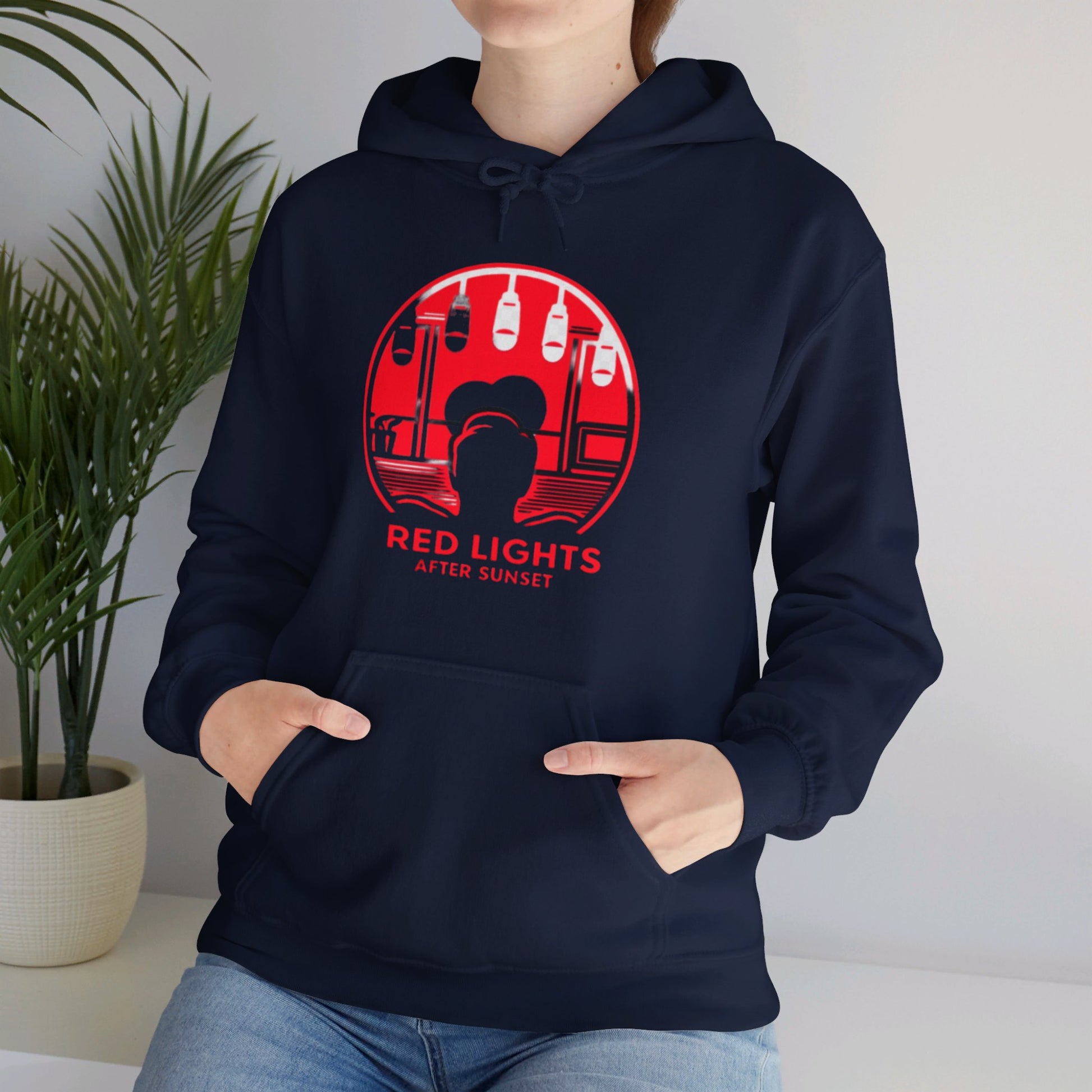 Red Lights After Sunset Man's Hoodie - My Higher Being