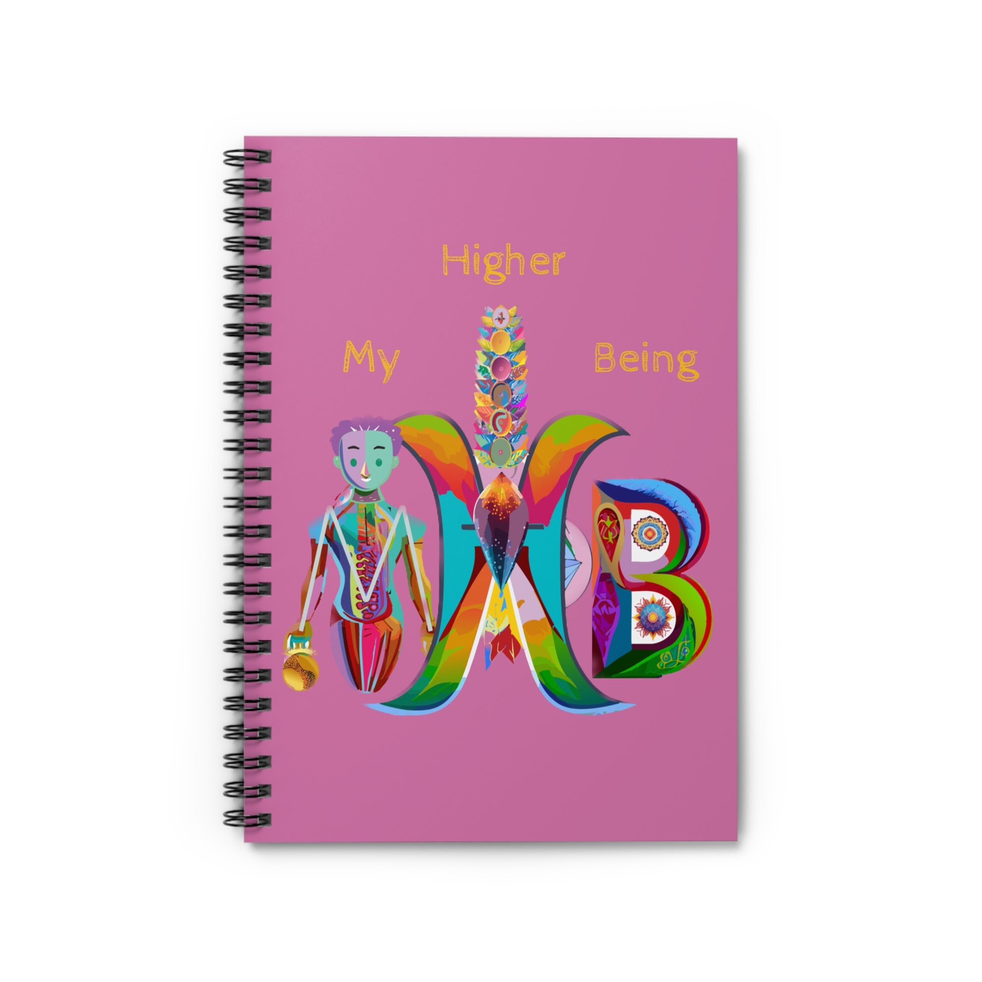 My Higher Being_Spiral Notebook - Ruled Line_Pink - My Higher Being