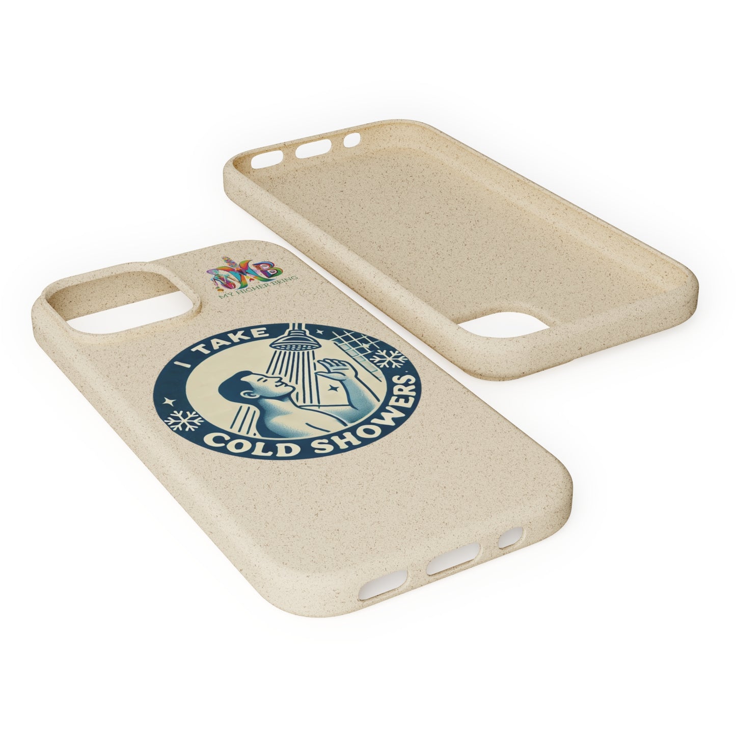 I Take Cold Showers — Plastic Free Biodegradable Phone Case — Design 2