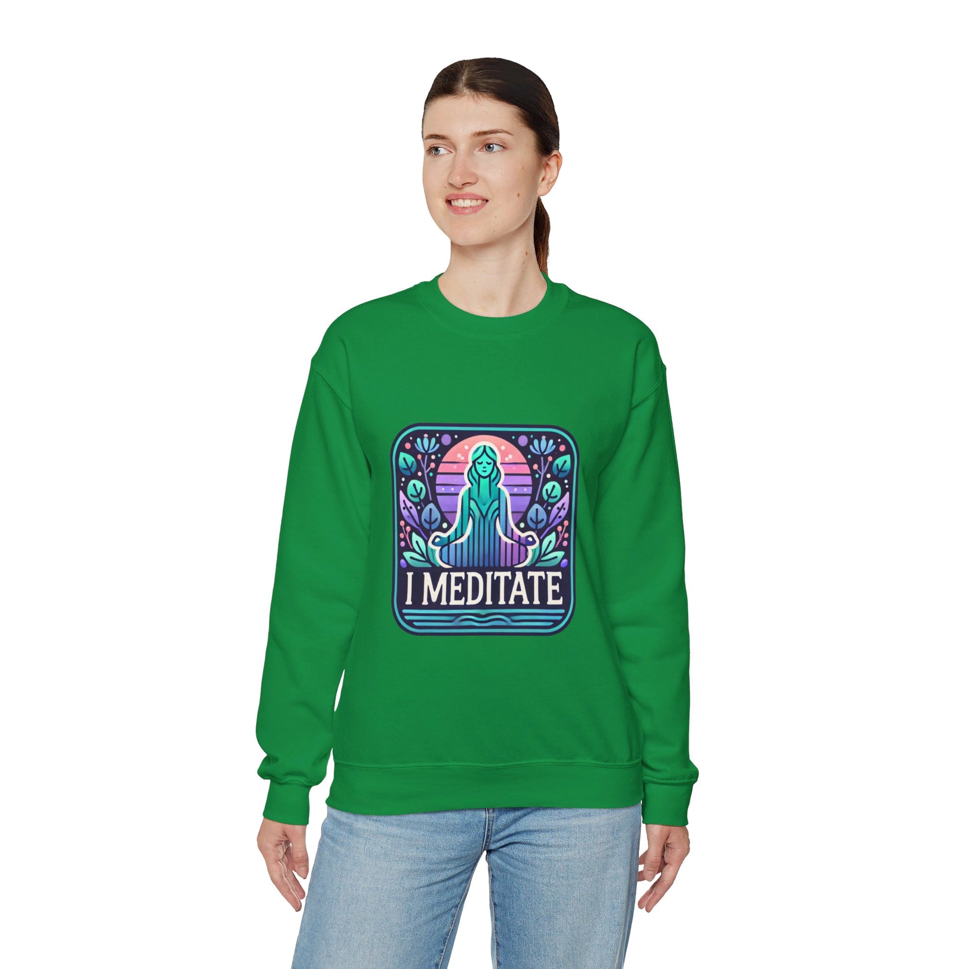 I Meditate Woman's Sweatshirt - My Higher Being