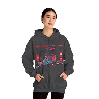 Red Lights After Sunset Couples' Hoodie - My Higher Being