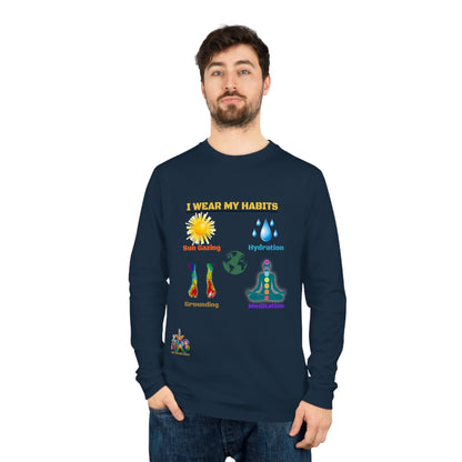 'I Wear My Habits'_100% Organic Cotton Long Sleeve Tee