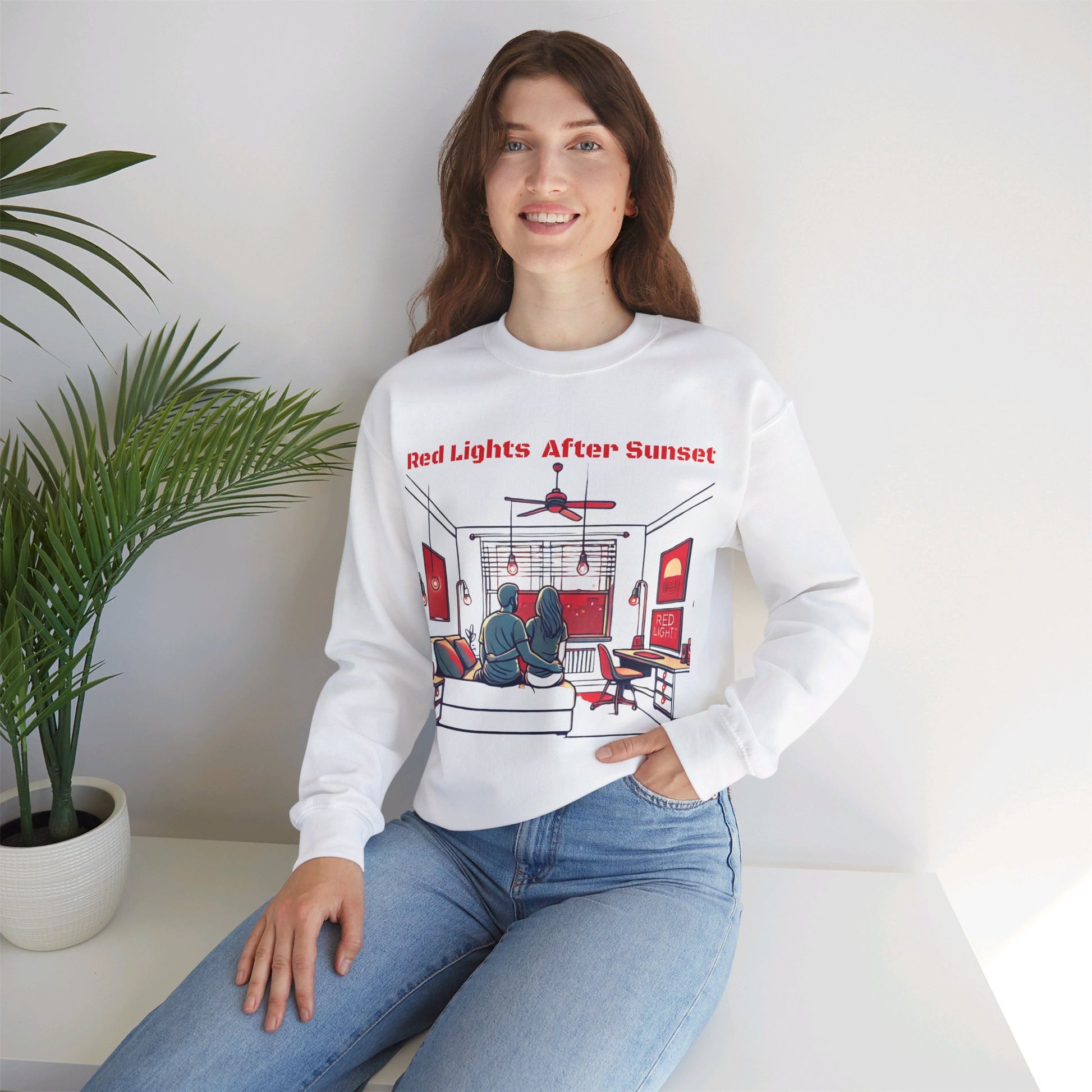 Red Lights After Sunset Couples' Sweatshirt - My Higher Being