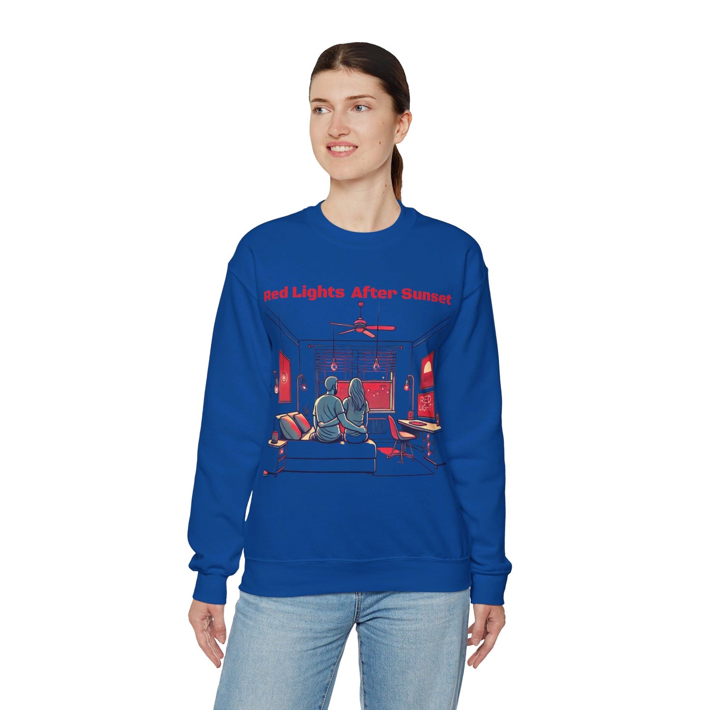 Red Lights After Sunset Couples' Sweatshirt - My Higher Being