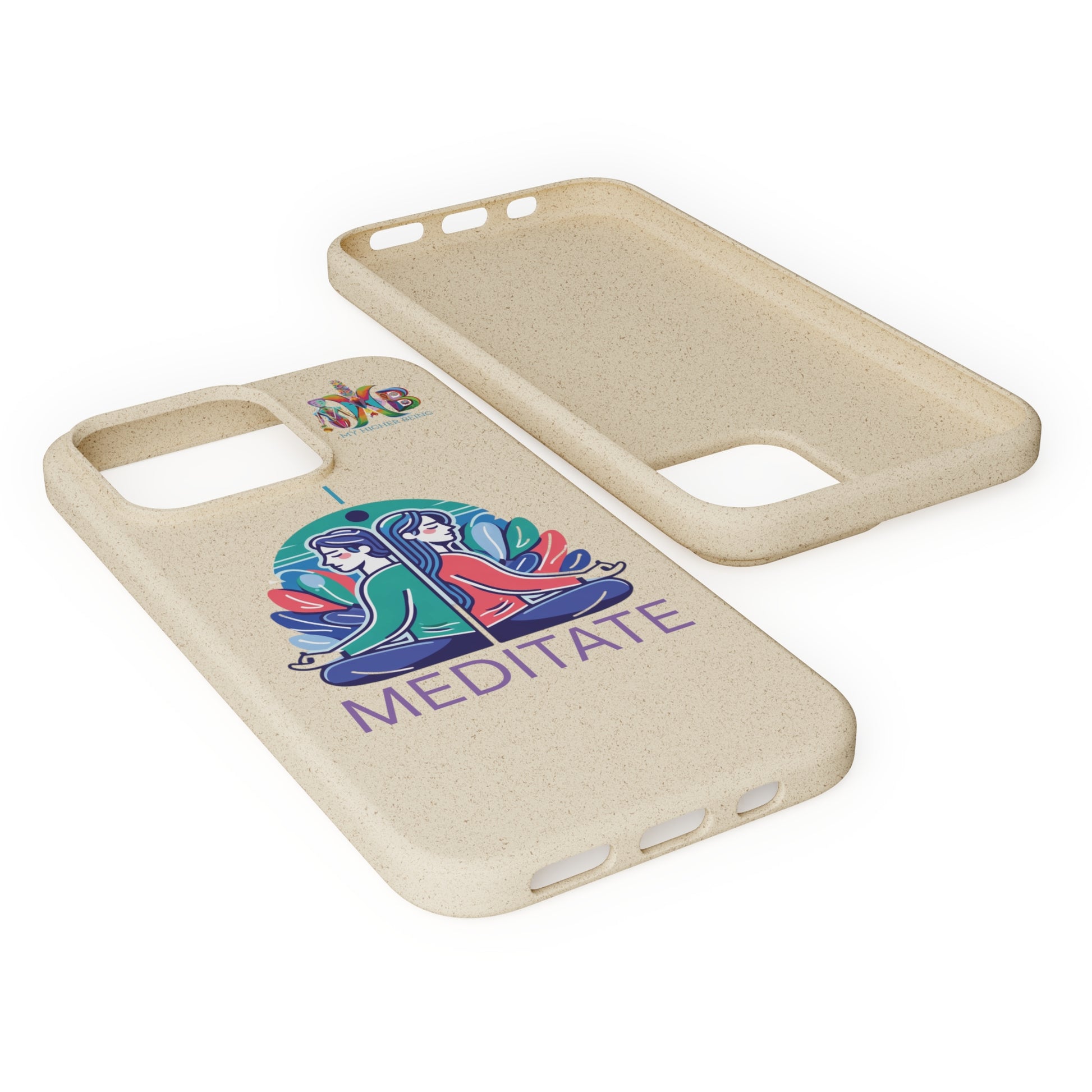 'I Meditate'_Plastic Free Biodegradable Phone Case (MHB Edition) - My Higher Being