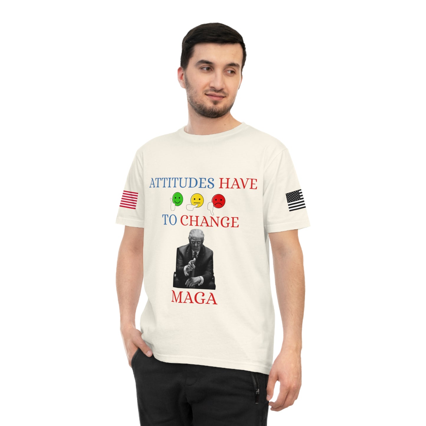 Trump’s Call for Change Tee: Advocating New Attitudes for Peace _100% Organic Cotton