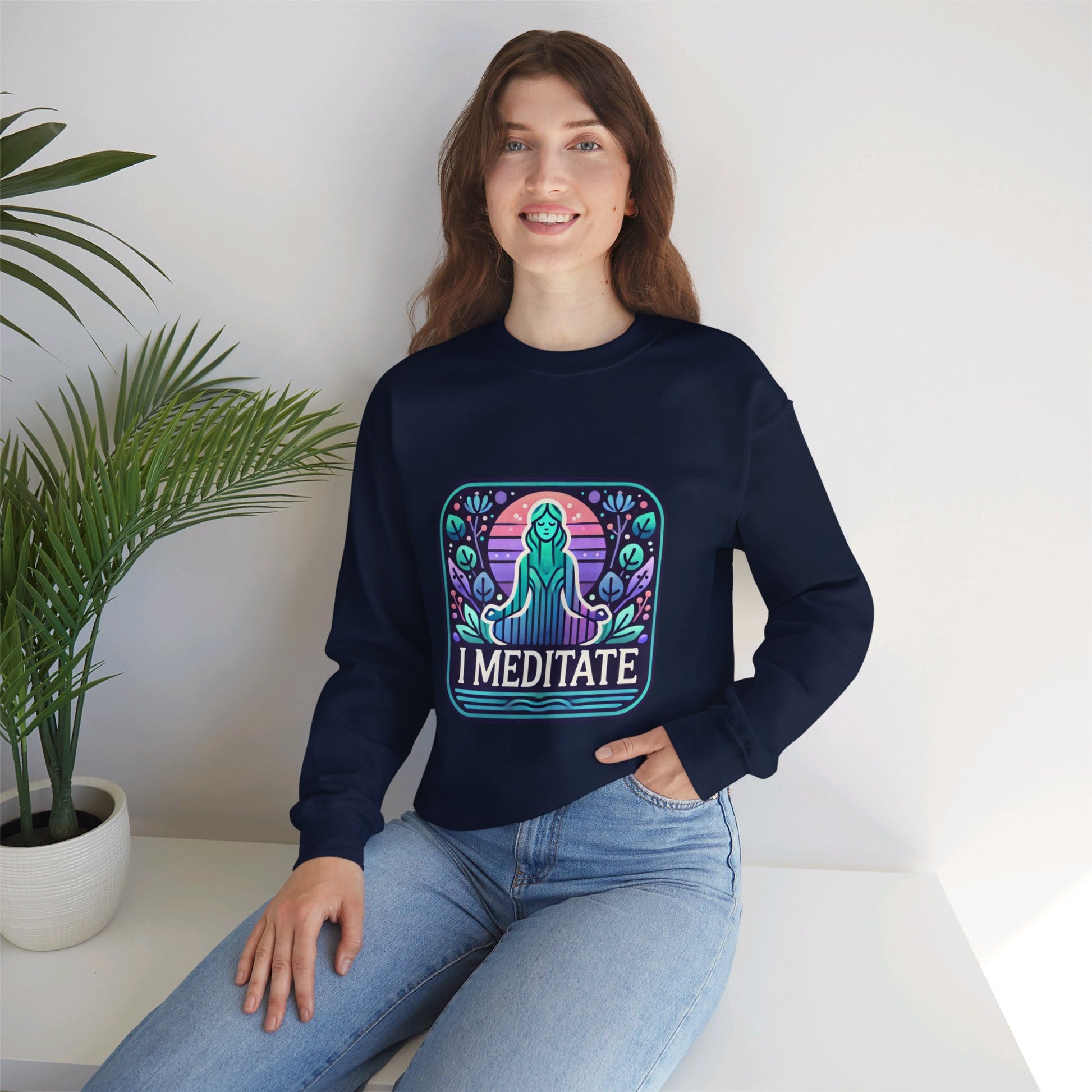 I Meditate Woman's Sweatshirt - My Higher Being