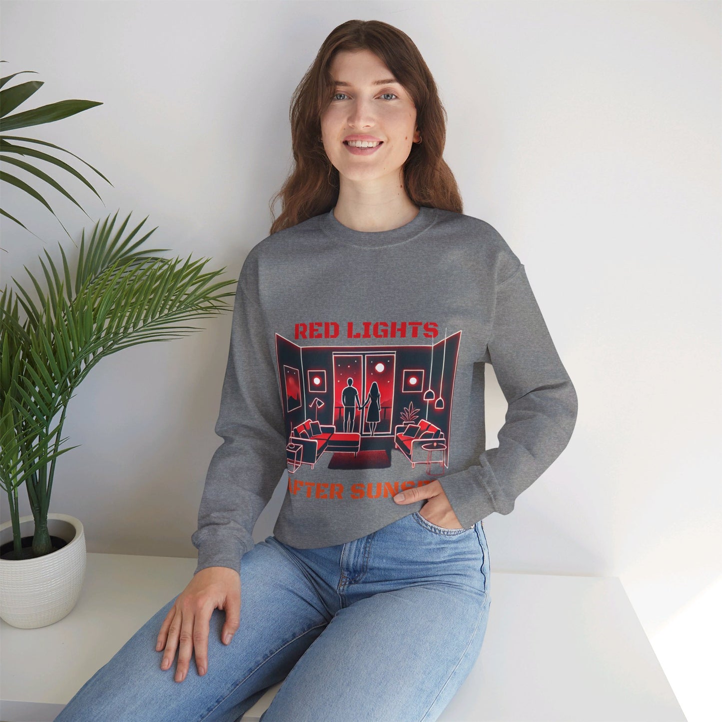 Red Lights After Sunset Sweatshirt - My Higher Being