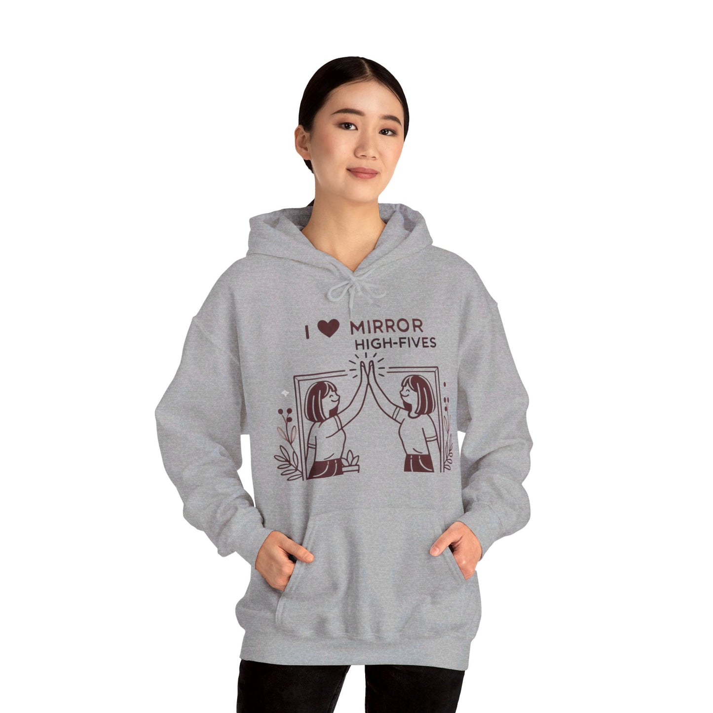 I Love Mirror High Fives Woman's Hoodie - My Higher Being