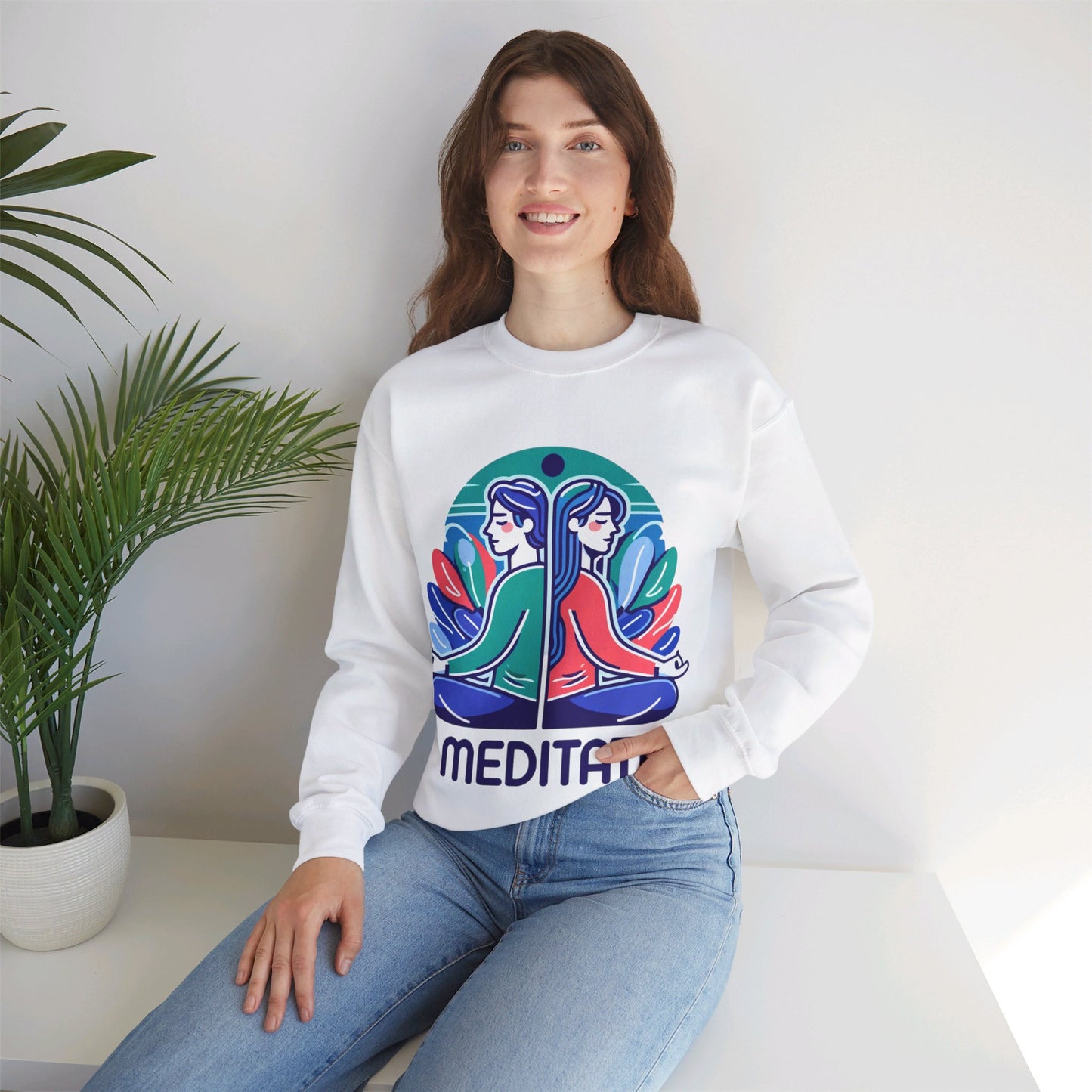 I Meditate Couples' Sweatshirt - My Higher Being