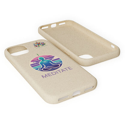 I Meditate — Plastic Free Biodegradable Phone Case — Design 4
