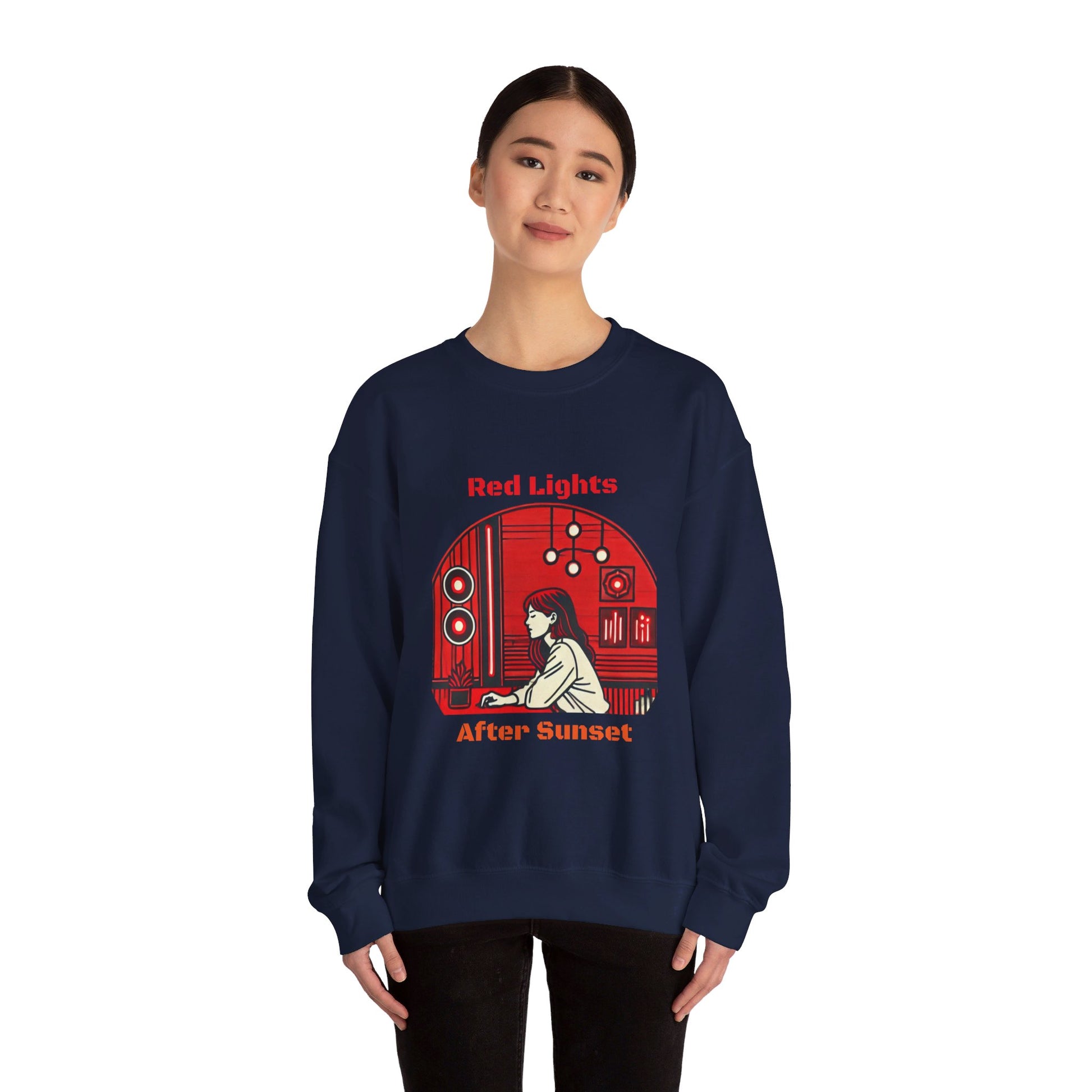 Red Lights After Sunset Woman's Sweatshirt - My Higher Being