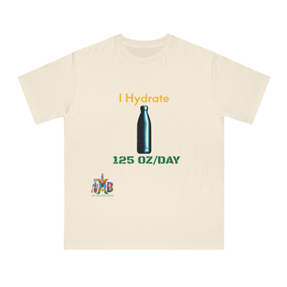 'I Hydrate 125 OZ/DAY'_100% Organic Cotton T-Shirt