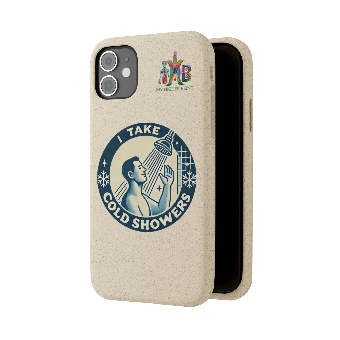 I Take Cold Showers — Plastic Free Biodegradable Phone Case — Design 2